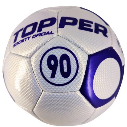 Imagem de Bola De Futebol Society Topper 90 Oficial Costurada à Mão Cor:Branco+Roxo