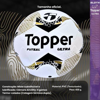 Imagem de Bola de Futsal Topper Ultra Salão Colagem Dupla Oficial