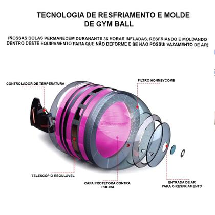 Imagem de Bola de Ginástica Gold Sports Pro 25 cm Com Bomba de Encher Anti Explosão