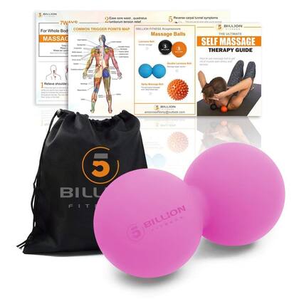 Imagem de Bola de massagem 5BILLION Peanut Double Lacrosse Pink Rubber