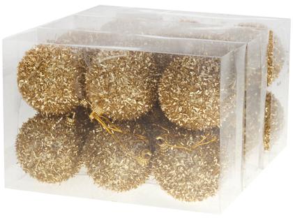 Imagem de Bola de Natal Dourada com Glitter NATAL045M