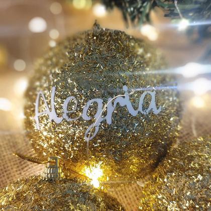 Imagem de Bola de Natal Grande 10cm Vermelha ou Dourada Kit 3 unidades