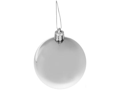 Imagem de Bola de Natal Prata Lisa NATAL040C Casambiente