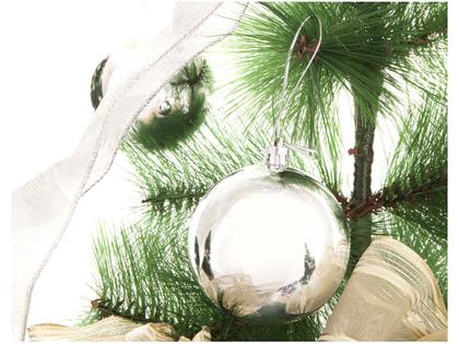 Imagem de Bola de Natal Prata Lisa NATAL040C Casambiente