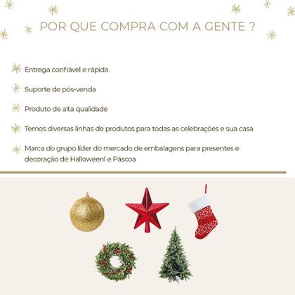 Imagem de Bola de Natal Vermelha 5cm Kit com 4 Peças 5x5x5cm
