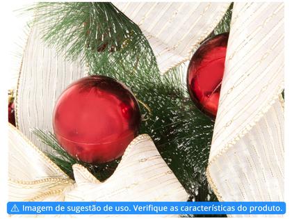 Imagem de Bola de Natal Vermelha Lisa NATAL040A Casambiente