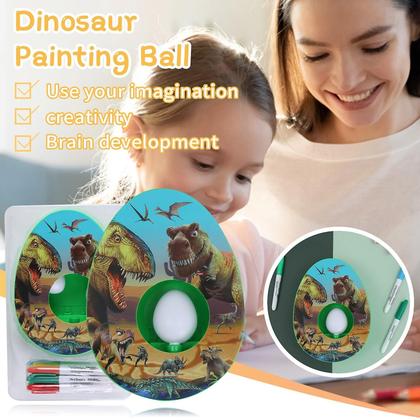 Imagem de Bola de pintura de dinossauro crianças elétrica diy brinquedos educativos conjunto decorativo presentes 1ml