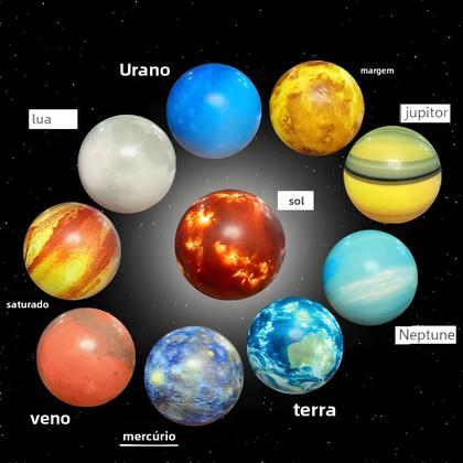 Imagem de Bola De Quebra-Cabeça Do Sistema Solar Para Crianças Com Oito Planetas Brinquedo Educacional De