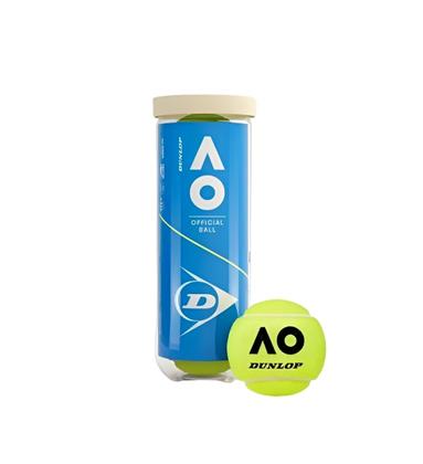Imagem de Bola de Tênis Dunlop Australian Open - Tubo com 3 Bolas