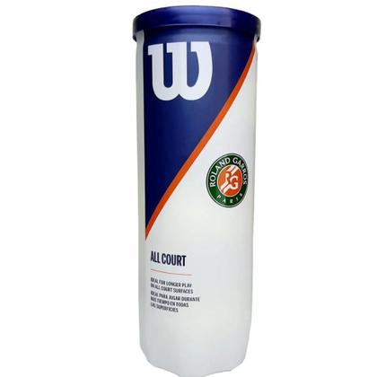 Imagem de Bola de Tênis Wilson Roland Garros All Court 5 Tubos