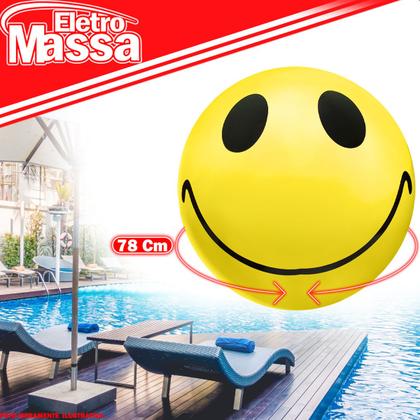 Imagem de Bola De Vinil Infantil Inflável Grande Praia Piscina Festa Emoji 