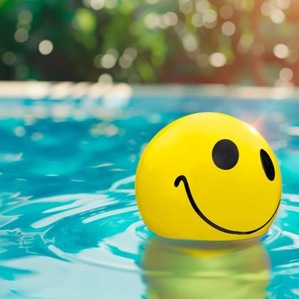 Imagem de Bola De Vinil Infantil Inflável Grande Praia Piscina Festa Emoji 