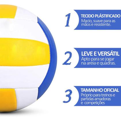 Imagem de Bola De Volei De Quadra E Praia Profissional Tamanho 5 - Art Brink
