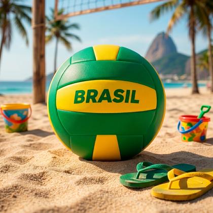 Imagem de Bola De Vôlei Infantil Do Brasil EVA Leve Copa Do Mundo