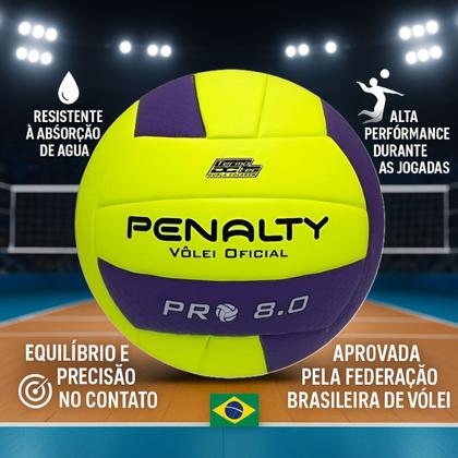 Imagem de Bola De Vôlei Penalty 8.0 Pro IX Oficial Aprovada FIVB