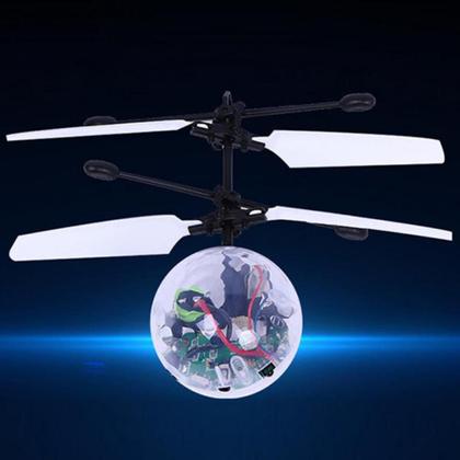 Imagem de Bola Drone Voadora Com Sensor e Led Helicoptero Recarregável USB