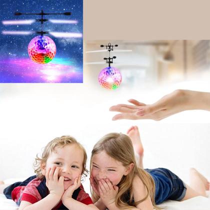 Imagem de Bola Drone Voadora Com Sensor e Led Helicoptero Recarregável USB