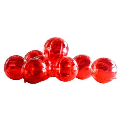 Imagem de Bola Esfera Acrílico Artesanato Enfeite Vermelho 5cm 18unid