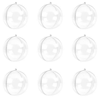 Imagem de Bola Esfera Acrílico Transparente 5 E 7cm 20u Arte Enfeite