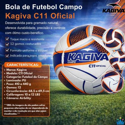 Imagem de Bola Futebol de Campo Kagiva C11 Oficial - Jogos,Treinos e Lazer