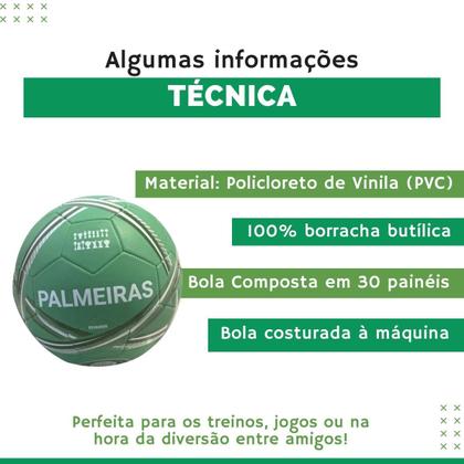 Imagem de Bola Futebol Do Palmeiras N5 Oficial Licenciada Campo Quadra