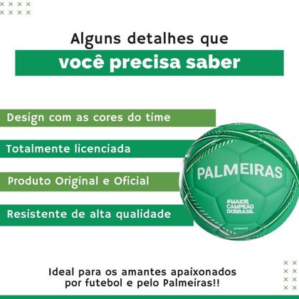 Imagem de Bola Futebol Do Palmeiras N5 Oficial Licenciada Campo Quadra