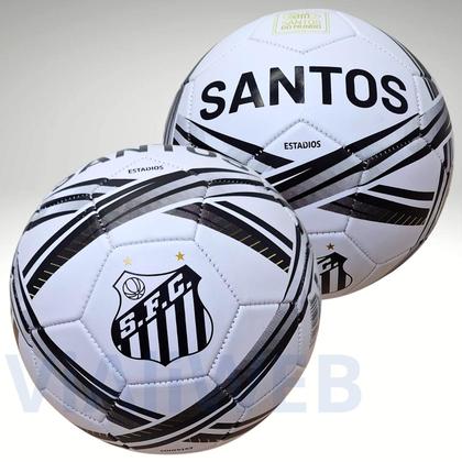 Imagem de Bola futebol estadios campo santos branco preto oficial