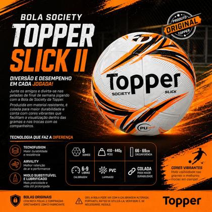 Imagem de Bola Futebol Society Topper Slick Grama Sintética Alta Durabilidade