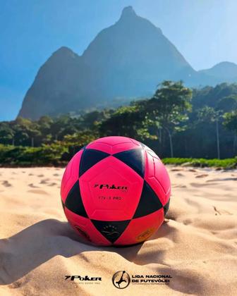 Imagem de Bola Futevolei Poker Rio Pu Rosa/pto