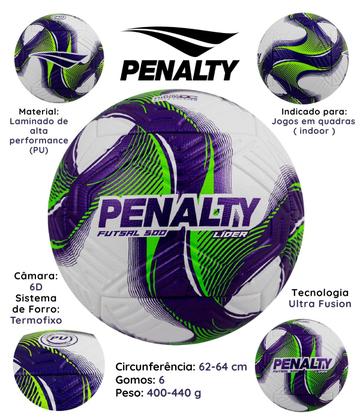 Imagem de Bola Futsal Penalty Líder Oficial Quadra Futebol Salão