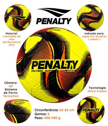 Imagem de Bola Futsal Penalty Líder Oficial Quadra Futebol Salão