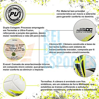 Imagem de Bola Futsal Penalty RX 100 XXII SUB 9 Selo CBFS Original