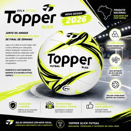 Imagem de Bola Futsal Topper Slick + Bomba De Ar
