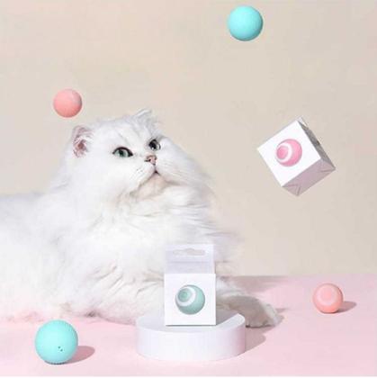 Imagem de Bola Giratória Inteligente Brinquedo Pet Gato Silicone Usb