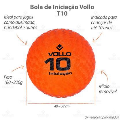 Imagem de Bola Iniciantes Queimada Handebol Tamanho 10 Macia Impermeável Colorida Vollo