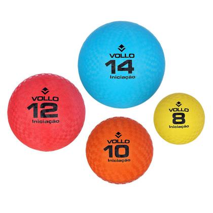 Imagem de Bola Iniciantes Queimada Handebol Tamanho 10 Macia Impermeável Colorida Vollo