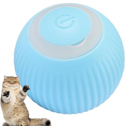 Imagem de Bola Inteligente Giratoria Gato Felino Pet Animal de Estimaçao Domestico Usb Bateria Recarregavel Brinquedo Bolinha Smart Portatil Silicone Anti Estre