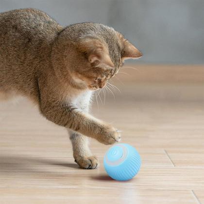 Imagem de Bola Inteligente Giratoria Gato Pet Felino Usb Bateria Recarregavel Animal de Estimaçao Brinquedo Luz Bolinha Anti Estress Smart Relaxante