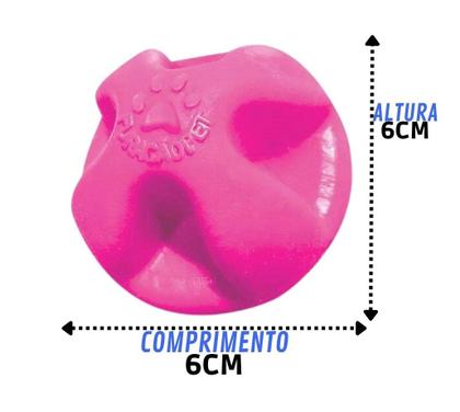 Imagem de Bola Maciça Furacão Pet Super Ball Rosa 60 Mm