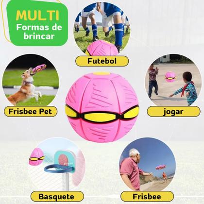 Imagem de Bola Mágica Disco Voador Bola Maluca Bola Voadora Ufo Grande Brinquedo Com Luz Led