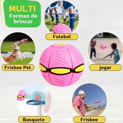 Imagem de Bola Mágica Disco Voador Frisbiee Led Criança Pet Animais Correr Distrair Cão - Napi