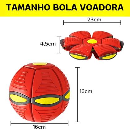 Imagem de Bola Mágica Disco Voador Frisbiee Led Criança Pet Animais Correr Distrair Cão - Napi