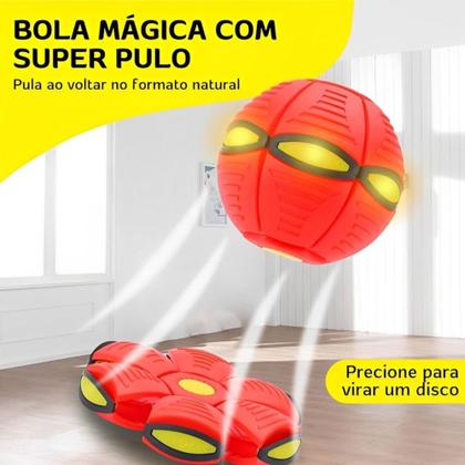 Imagem de Bola Mágica Disco Voador Frisbiee Led Criança Pet Animais Correr Distrair Cão - Napi