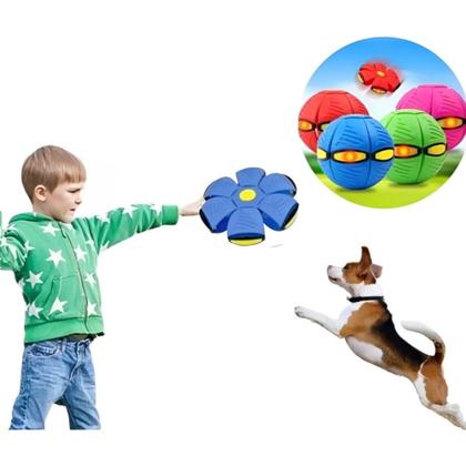Imagem de Bola Mágica Disco Voador Frisbiee Led Criança Pet Animais Correr Distrair Cão - Napi