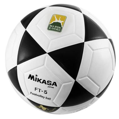 Imagem de Bola Mikasa Ft-5 Futvôlei Futebol Areia Altinha Fifa Branca e Preta