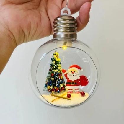 Imagem de Bola Mini Globo Led Luz Pendente Para Árvore Natal Enfeite