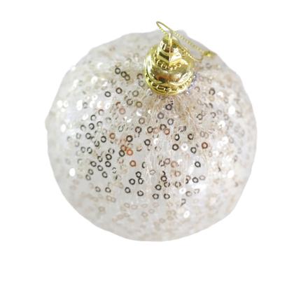 Imagem de Bola Natalina Luxuosa Furta Cor e Dourado 10cm c/3