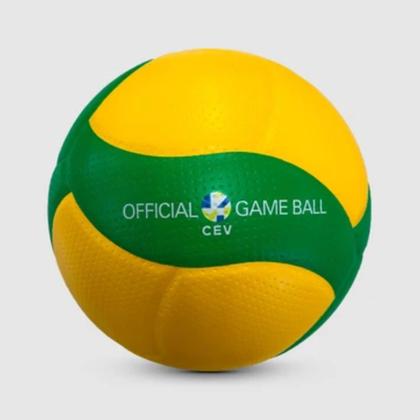 Imagem de Bola Oficial de Voleibol Mikasa V200W-CEV Amarela e verde