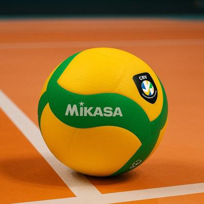 Imagem de Bola Oficial de Voleibol V200W-CEV Amarela e Verde Mikasa