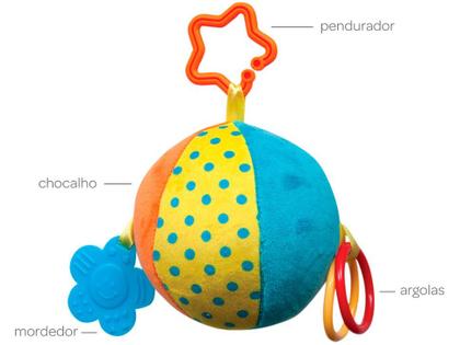 Imagem de Bola Plush com Mordedor Azul - Buba